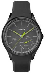 【貨物輸送無料】ウオッチ ご覧なさる メンズプラスブラックシリコンストラップtimex mens iq plus move correa de silicona negra tw2p95100 relojes 28