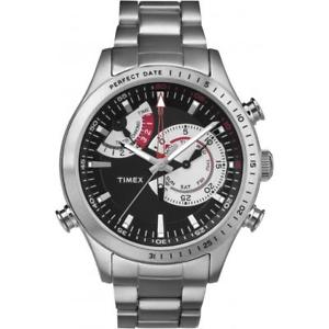 【貨物輸送無料】ウオッチ ご覧なさる インテリジェントクオーツクロノタイマーネロメートルorologio uomo timex intelligent quartz tw2p73000 chrono timer acciaio nero 100mt