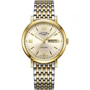 【貨物輸送無料】ウオッチ ご覧なさる ロータリートーンウィンザーrotary gb0530109 windsor reloj de pulsera de dos tonos