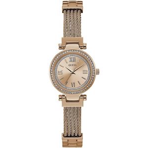 【貨物輸送無料】ウオッチ ご覧なさる ミニソーホーピンクゴールドorologio guess mini soho w1009l3 watch acciaio donna zirconi 27 粍 oro rosa