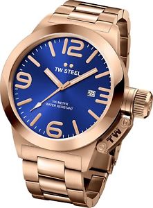 【送料無料】腕時計 ウォッチ スチールマンゴールドサウォッチtw acero cb181 hombre reloj de oro rosa cantimplora 45 mm 2 aos de garanta|hokushin