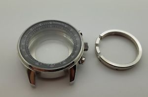 【送料無料】腕時計 ウォッチ リュネットタキメーターヌフvaljoux 7750 boitier pilote acier 316l lunette interne tachymetre neuf 46mm|hokushin