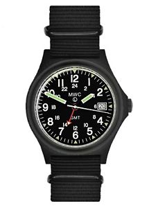 【送料無料】腕時計 ウォッチ クオーツスクリュークラウンケースバックmwc gmt pvd cuarzo reloj militar 100m atornillar crown amp; case atrs fecha|hokushin