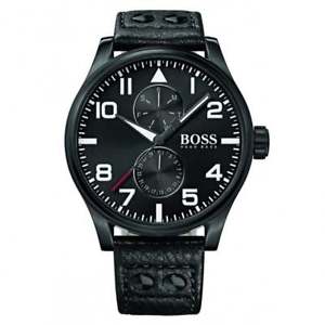 【送料無料】腕時計 ウォッチ ヒューゴボスブラックレザーhugo boss 1513083 de cuero negro reloj para hombres|hokushin