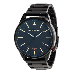 【送料無料】腕時計　ウォッチ　メンズアナログquiksilver nuevo para hombres reloj anlogo de la timebox metal negra bnwt