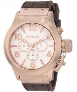 【送料無料】腕時計　ウォッチ　クロノシリコンorologio uomo invicta corduba 1146 chrono ros silicone marrone militare xl｜hokushin