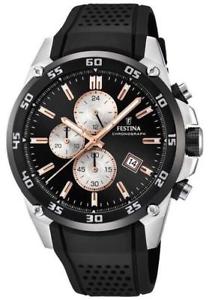 【送料無料】腕時計　ウォッチ　クロノアラームストラップfestina chrono reloj la originales con correa negra f203306