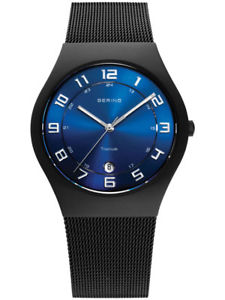 【送料無料】腕時計 ウォッチ ベーリングメタリックアラームbering reloj hombre titanuhr en negro con metalizado esfera azul|hokushin