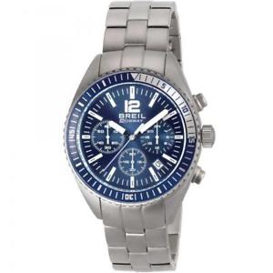 【貨物輸送無料】ウオッチ ご覧なさる クロノブルメートルorologio uomo breil midway tw1632 chrono bracciale acciaio blu 100mt