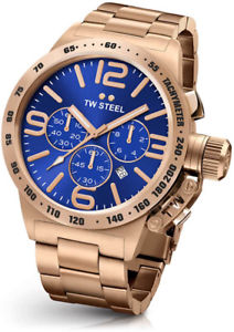 【送料無料】腕時計 ウォッチ スチールマンゴールドローザtw steel cb184 hombre reloj de oro rosa cantimplora 50 mm 2 aos de garanta|hokushin