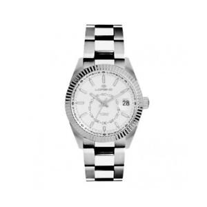 【送料無料】腕時計　ウォッチ　ビアンコメートルorologio uomo automatico lorenz ginevra 030090aa bracciale acciaio bianco 100mt