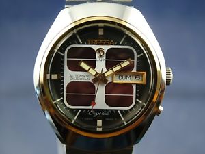【送料無料】腕時計　ウォッチ　ビンテージレトロスイスルクスガラスvintage retro swiss reloj automtico cristal tressa lux 1970s nos cal como 5206｜hokushin