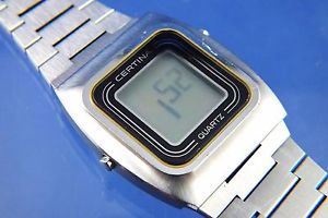 【送料無料】腕時計　ウォッチ　デジタルビンテージレトロブランドクォーツreloj digital vintage retro certina cuarzo lcd circa 1970s sec 934831 muy raro｜hokushin