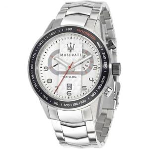 【送料無料】腕時計　ウォッチ　マセラティマセラティコルサmaserati orologio polso uomo corsa r8873610001 bianco acciaio crono oversize 38,870円