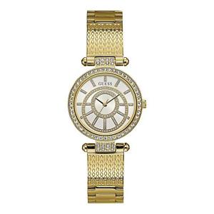 【送料無料】腕時計　ウォッチ　クオーツミューズステンレススチールブレスレットケースreloj de cuarzo guess mujer muse 32mm goldtone de acero inoxidable pulsera de acero y estuche w1