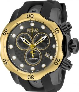 【送料無料】腕時計　ウォッチ　ラバーストラップスイスクオーツブラックゴールドusado invicta venom 16154 hombres correa de goma negra cuarzo suizo reloj oro
