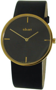 【送料無料】腕時計　ウォッチ　スイスクオーツアートa b art hecho en suiza reloj de pulsera mujer cuarzo acero oro negro cuero