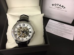【送料無料】腕時計　ウォッチ　ストラップロータリースケルトンウォッチナイツcaballeros reloj esqueleto automtico rotativo en la correa de cuero gs0065401 pvp 235