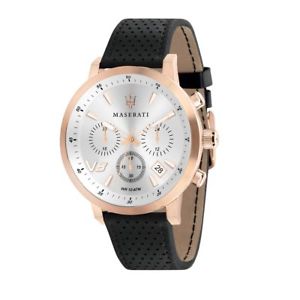 【送料無料】腕時計 ウォッチ マセラティマセラティレディースブラックステンレススチールmaserati seores reloj de pulsera de cuero gt 44 mm negro acero inoxidable rosgold|hokushin