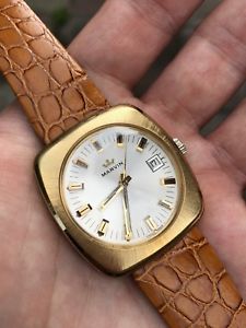 【送料無料】腕時計 ウォッチ マースイスドレスアラームmarvin 195060s hecho en suiza reloj de vestir para hombre de bobinado a mano condicin fantstica|hokushin