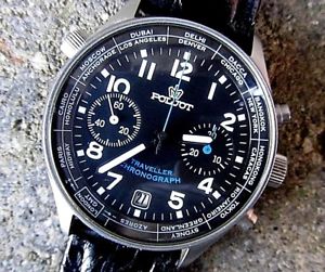 【貨物輸送無料】ウオッチ ご覧なさる クロノグラフcronografo  russo poljot traveler  movimento 3133 perfettamente funzionante