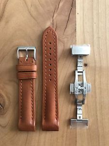 【送料無料】腕時計 ウォッチ フォルティスブラウンレザーブレスレットfortis b42 y f43 original pulsera de cuero marrn, 20mm, con faltschliee nuevo|hokushin