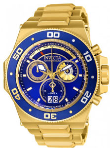 【貨物輸送無料】ウオッチ ご覧なさる クォーツクロノステンレススチールクロックinvicta hombre akula quartz chrono 300m dorado reloj acero inoxidable 26050
