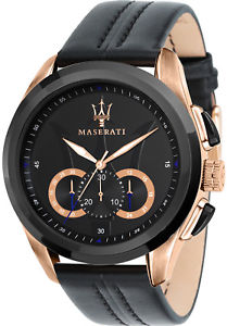 【送料無料】腕時計　ウォッチ　アラームマンマセラティマセラティreloj hombre maserati traguardo r8871612025 de cuero negro