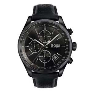 【貨物輸送無料】ウオッチ ご覧なさる ヒューゴボスブラックナイトグランプリクロノグラフhugo boss edicin limitada de caballero negro pvd grand prix crongrafo 1513474