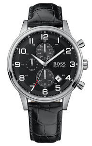 【送料無料】腕時計　ウォッチ　ヒューゴボスアラームクロノグラフクロノレザーhugo boss 1512448 aeroliner seores reloj crongrafo chrono cuero negro nuevo