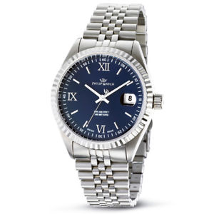 【貨物輸送無料】ウオッチ ご覧なさる フィリップカリビアンブルヌオーヴォウォッチorologio uomo philip watch caribe 39 粍 acciaio quadrante blu r8253597014 nuovo