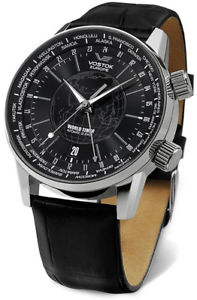 【送料無料】腕時計　ウォッチ　アラームボストークヨーロッパリムジンワールドタイマーレザーreloj hombre vostok europe gaz14 limousine world timer 24265605239 de cuero ne｜hokushin