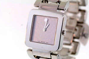 【貨物輸送無料】ウオッチ ご覧なさる ルミナンスシルバーステンレススチールアラームmujer movado 0606544 luma acero inoxidable tono plata cuadrado esfera reloj
