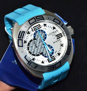 【貨物輸送無料】ウオッチ 御覧になる サメクロノグラフチタンリストlocman shark orologio uomo cronografo titanio e fibra di carbonio lista 595 腕時計-男女兼用腕時計