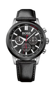 【送料無料】腕時計　ウォッチ　ヒューゴボスレーシングアラームクロノグラフクロノレザーhugo boss 1513191 racing seores reloj crongrafo chrono cuero negro nuevo