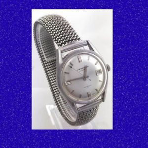 【貨物輸送無料】ウォッチ 御覧なさる スチールベンソンナイツreloj de pulsera impresionante cosecha acero j w benson 17 joyas fecha caballeros 1968 男女兼用腕時計-腕時計