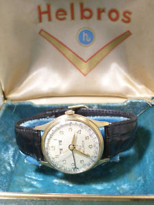 【貨物輸送無料】ウオッチ ご覧なさる ビンテージアールデコカレンダーボックスオンvintage art deco helbros calendar seores reloj de pulsera  1955 incl box