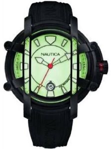 【貨物輸送無料】ウオッチ ご覧なさる ノーティカチタンクロックガラスnautica nmx 300 para hombres reloj de titanio con protector de cristal a36006 esfera luminosa nuevo y en ca