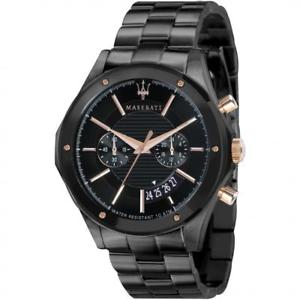 【貨物輸送無料】ウオッチ ご覧なさる マセラティマセラティクロノorologio uomo maserati circuito r8873627001 chrono bracciale acciaio nero ros