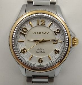 【貨物輸送無料】ウオッチ 御覧になる ヴィセロイスチールサファイアゴールドviceroy 4788800 aceroamp;oro sapphire for lady 腕時計-男女兼用腕時計