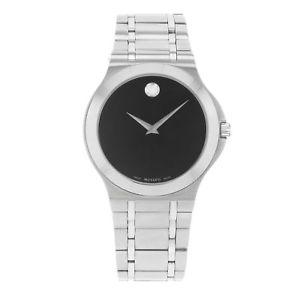 【貨物輸送無料】ウオッチ ご覧なさる ブラックステンレススチールクオーツmovado corporativo exclusiva esfera negra cuarzo acero inoxidable