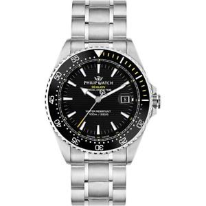 【貨物輸送無料】ウオッチ ご覧なさる フィリップ海驢スイス連邦orologio uomo philip watch sealion r8253209003 acciaio nero swiss made