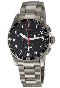 【貨物輸送無料】ウオッチ ご覧なさる スイスアーミークロノグラフチタンクラシックvictorinox swiss army clsico crongrafo xls titanio reloj de hombre 241261