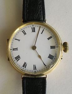 【貨物輸送無料】ウオッチ ご覧なさる ゴールドプレニルヴァーナｋゴールドアンティーク18k gold trench watch 1913 prewwi 34粍 nirvana 750 oro 18k reloj antiguo 18コンピュータ断層撮影法