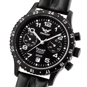 【送料無料】腕時計　ウォッチ　ルクォーツクロノグラフパイロットワークロシアpiloto orlan chronograph poljot 3133 laco funcionan reloj rusa｜hokushin