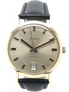 【送料無料】腕時計 ウォッチ クロックマンレザーストラップgarrard 9ct oro vintage reloj para hombrecajaautomticocorrea de cuero