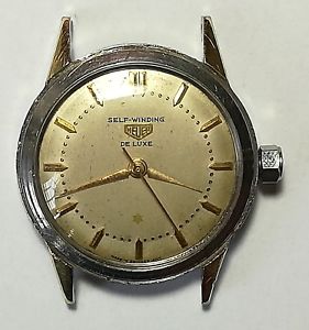 【送料無料】腕時計 ウォッチ セルフヴィンテージrare heuer  self winding de luxe automatic vintage watch