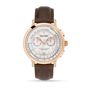 【送料無料】腕時計　ウォッチ　フィリップグランドアーカイブローザビアンコリリースオットphilip watch grand archive crono rosa e bianco data r8271698001 pelle ott16｜hokushin