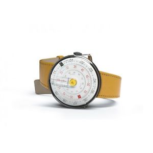 【送料無料】腕時計　ウォッチ　スイスカサorologio klokers swiss made cassa acciaio punto giallo cinturino giallo pelle｜hokushin