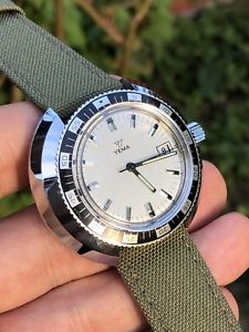 【送料無料】腕時計　ウォッチ　ダイビングウォッチビンテージ1960s nos vintage yema para hombres reloj de buceo manual 44,5mm